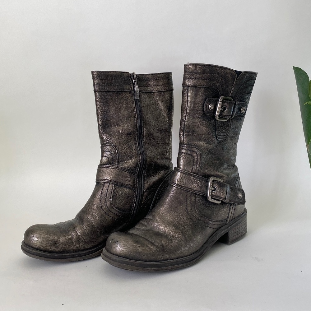Guess by Marciano Metallic Bronze Biker Boot